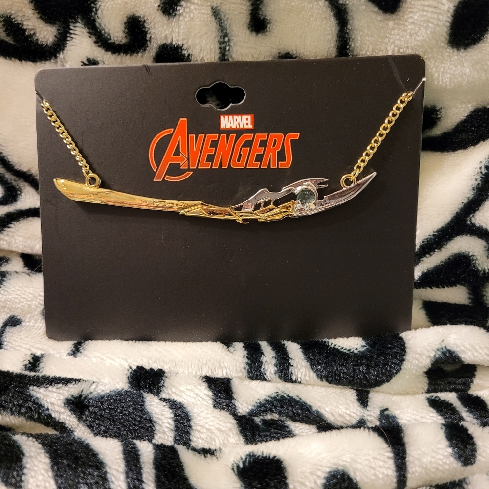 Marvel Avengers Loki Sceptor necklace NWT